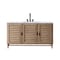 James Martin Vanities Portland 60in Single Vanity Whitewashed Walnut w/ 3 CM Carrara Marble Top 620-V60S-WW-3CAR - alternate 1